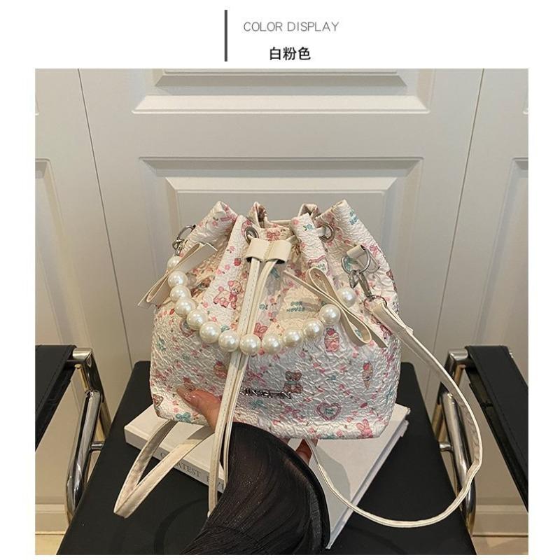 

Women s bag new casual daily sweet printed texture versatile portable messenger bag One size fits all
