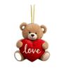 Shatterproof Automotive Bear Hanging Decoration Clear Acrylic Design Safe Pendant For Family Vehicles