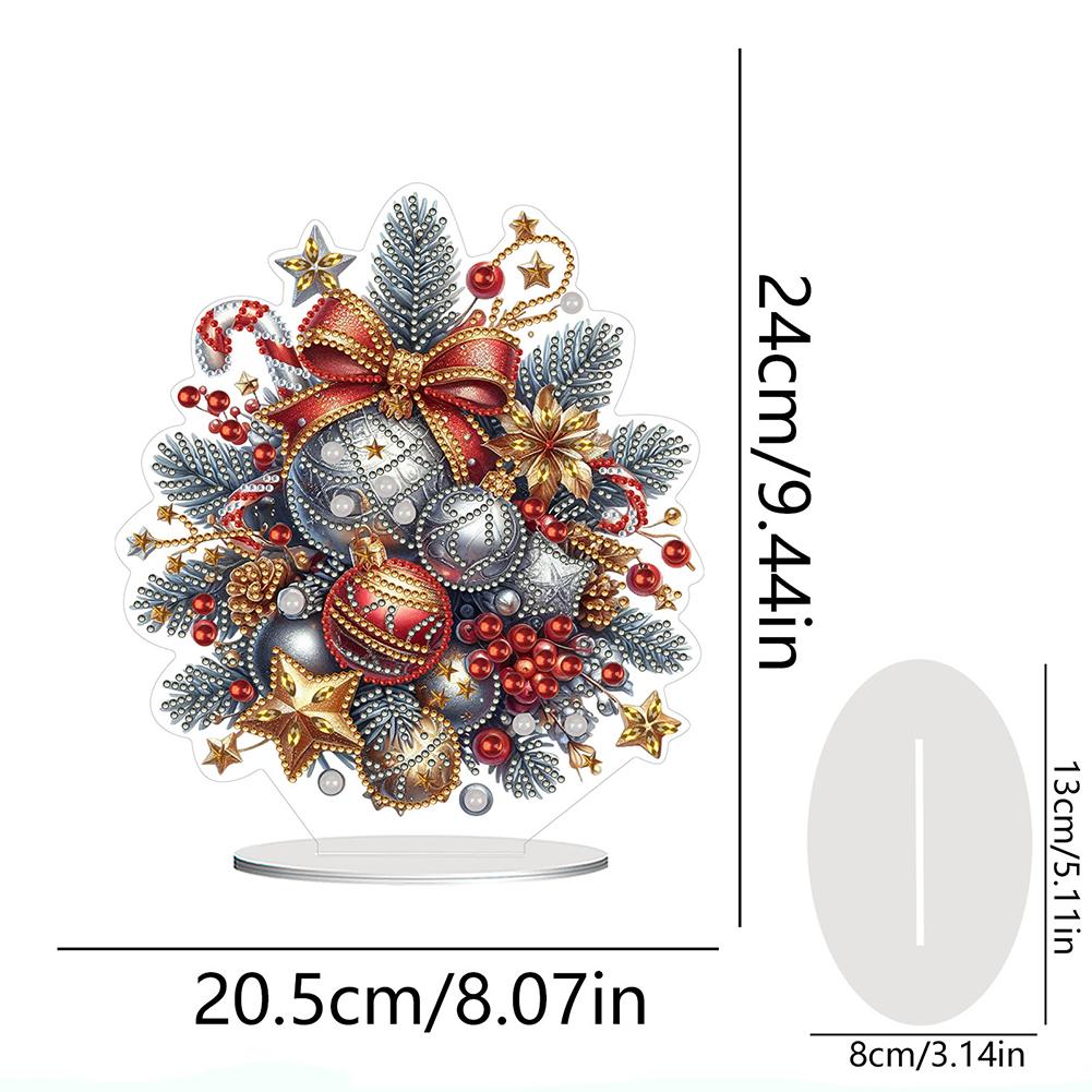 Acrylic Special Shaped Christmas Theme Table Top Diamond Painting Ornament Kits Diamond Painting Desktop Decorations for Adults