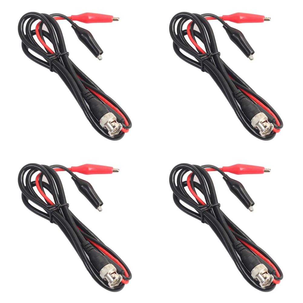 10-1pcs BNC Male Plug To Dual Oscilloscope Test Probe Cable Alligator Clips Oscilloscope Measurement Lead Anti-rust Accessories