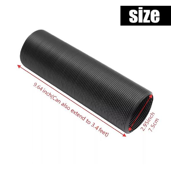 Black 3 Inch Adjustable Flexible Car Suv Turbo Cold Air Intake System Hose Pipe