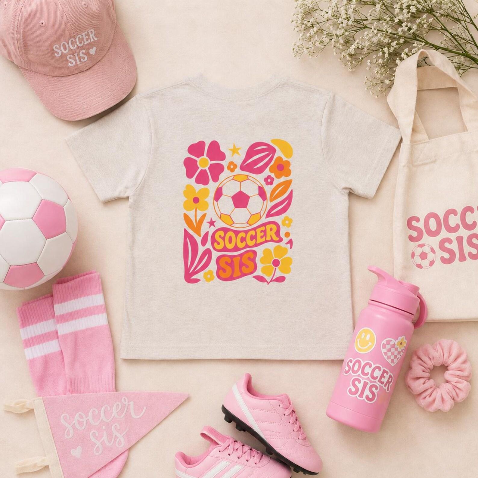 Soccer Sis Toddler Tee | Floral Soccer Ball Design 2XL