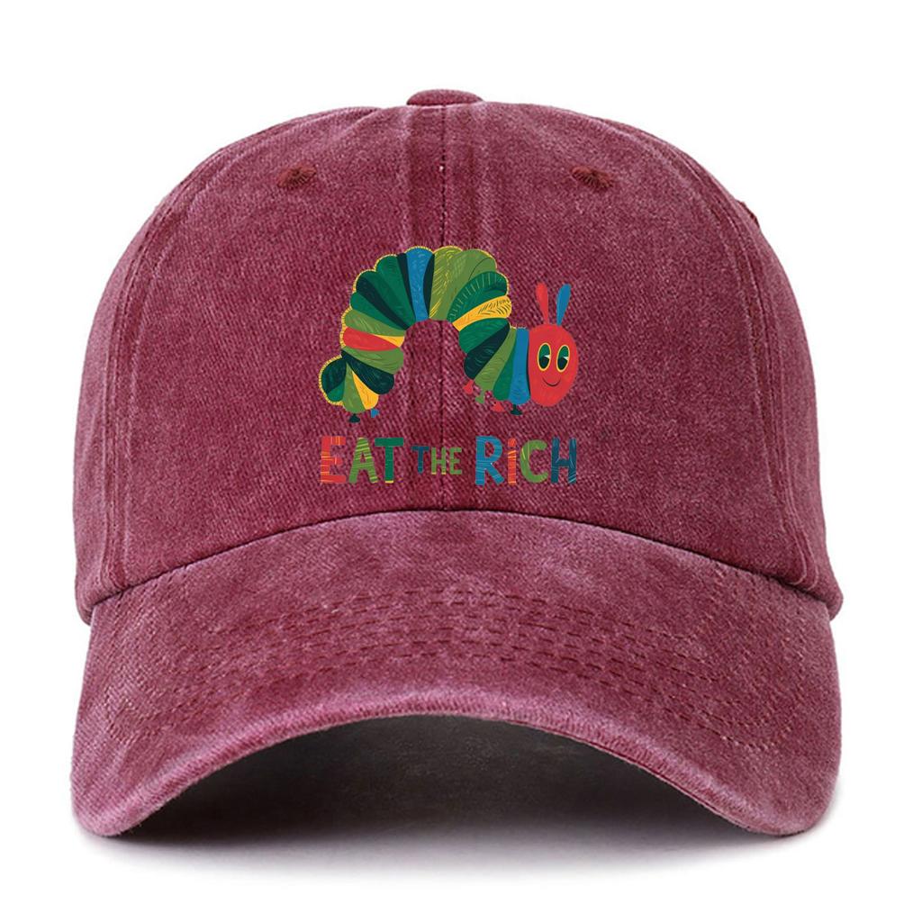 Velmi hladová housenka Grafická kšiltovka Retro kreslená estetika Hudba Dámská Unisex Letní Baseballová kšiltovka Vintage styl Unisex