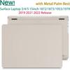SRUOCASE Microsoft Surface Laptop Metal Palm Rest for 1872 1873 1953 1979 Plastic Hard Shell Case with Screen Keyboard Dust Rock Ash 15" 3/4/5 Models