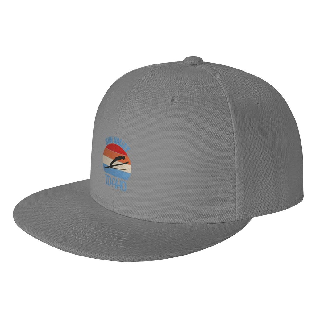 Fashion Sun Valley Ski Resort Idaho Sign Snowboard Snowboarding Gifts Flat Brim Sun Hat Gorra Golf Hat Unisex