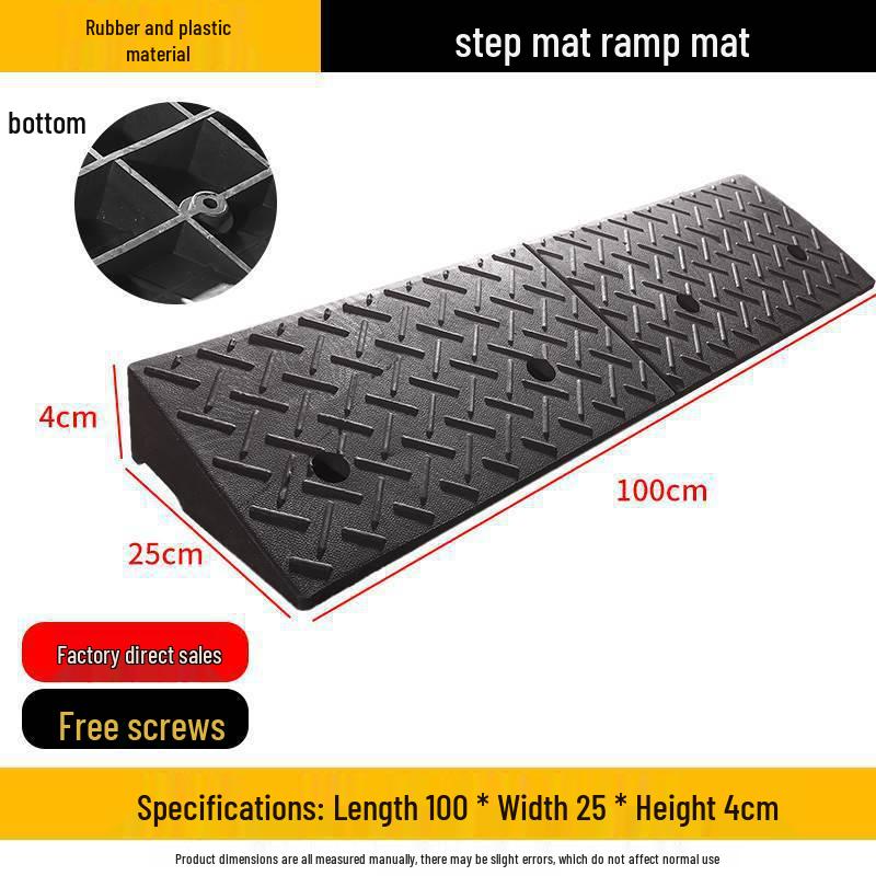 Heavy-Duty Rubber/Plastic Curb Ramp & Speed Bump Pad