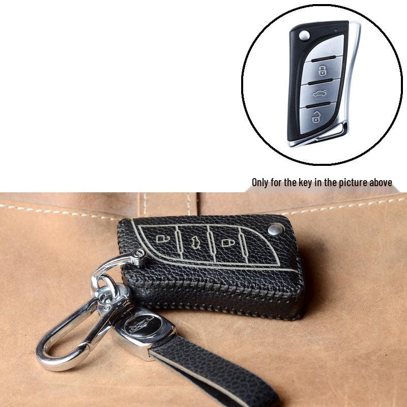 Real Leather Case for Modified Folding Keys: Compatible with Xiongbing Kia, Honda, Toyota, Iron General Remotes