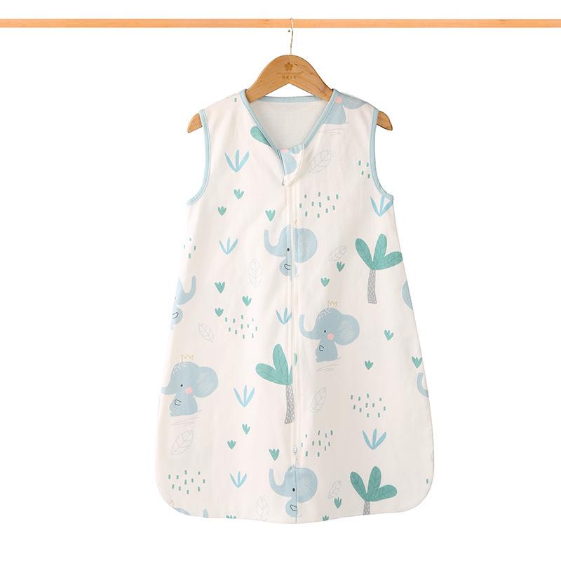 Summer Gauze Baby Sleeping Bag - Newborn Anti-Kick Sleeveless Quilt Vest for Air-Conditioning