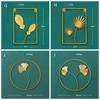 Ornaments Palm leaf Metal Canna Ginkgo Leaf Wall Decoration Room Decor Wall Hanging Ornament