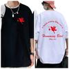 Large Cotton Anime Style Destroyer Bird Double Sided Printed T-shirt Men's Casual Round Neck T-shirt Manga Punk T-shirt Y2K
