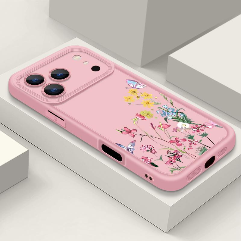 Small Flower Pattern Case For iPhone 17 Air 16e 16 15 14 Pro Max 13 17 Pro Max 17 Pro 17 Shockproof Soft TPU Silicone Phone Cover Funda
