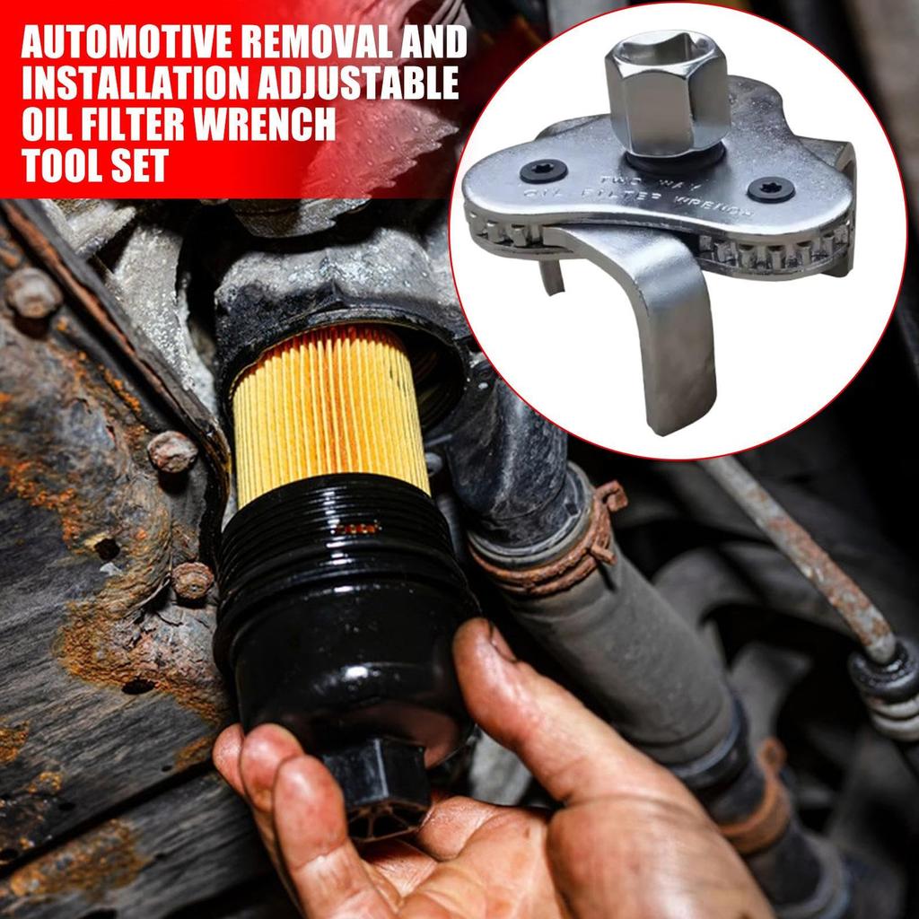 Filter Wrench - Auto Repair Spanner, Flat Three Claw Filter Wrench for Auto