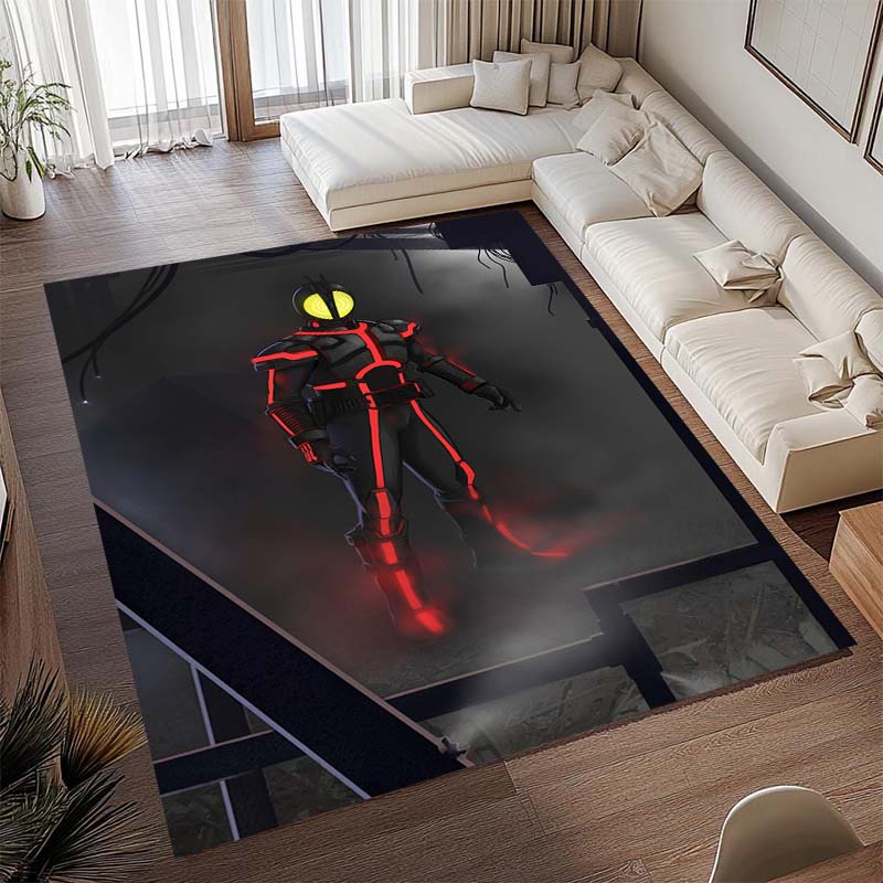 NewMasked Rider themed rugs are suitable for living rooms, bedrooms, sofas, doormats, and as non-slip rugs for children.1