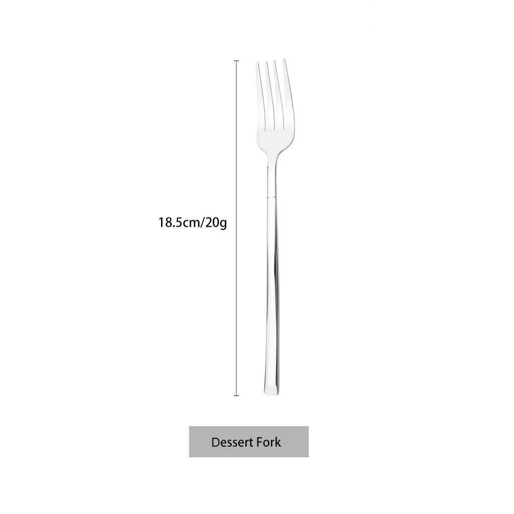 Stainless Steel Cutlery Set Mirror Black Dinnerware Set Knife Dessert Fork Coffee Tea Spoon Tableware Western Kitchen Flatware