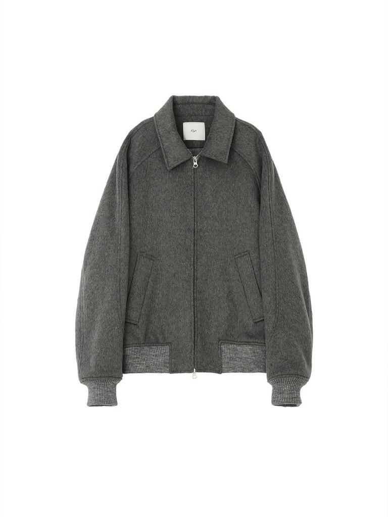 Kijun Men Hairy Wool Blouson Melange Gray