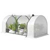 Greenhouse with PE Mesh Film, Winter-Proof Film Greenhouse Made of Steel, Hothouse, 200 x 100 x 80 cm, White