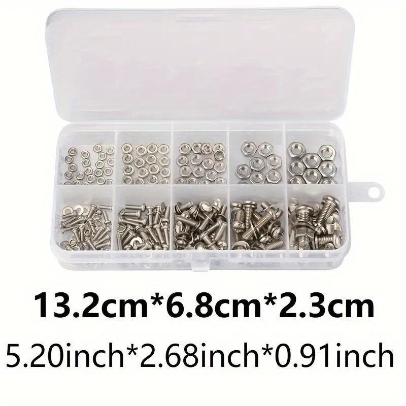 Stainless Steel Hex Nut and Bolt Set - 320pcs, Durable M2 M2.5 M3 M4 M5 Metric Size, Universal Hardware Kit for DIY Projects and Repairs