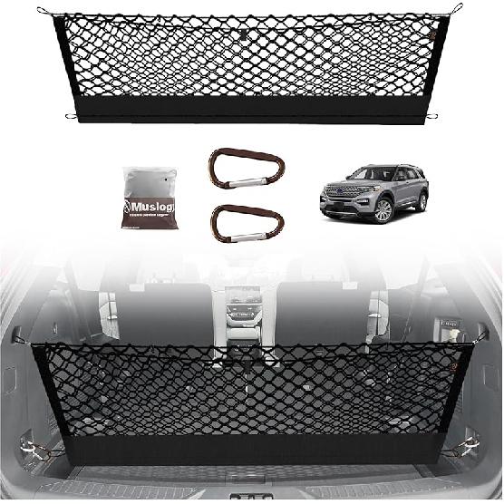 Muslogy Truck Bed Cargo Net Compatible With Honda Ridgeline 2017-2024 2025 Accessories Storage Organizer Pickup Truck Bed Envelope Style Cargo Net