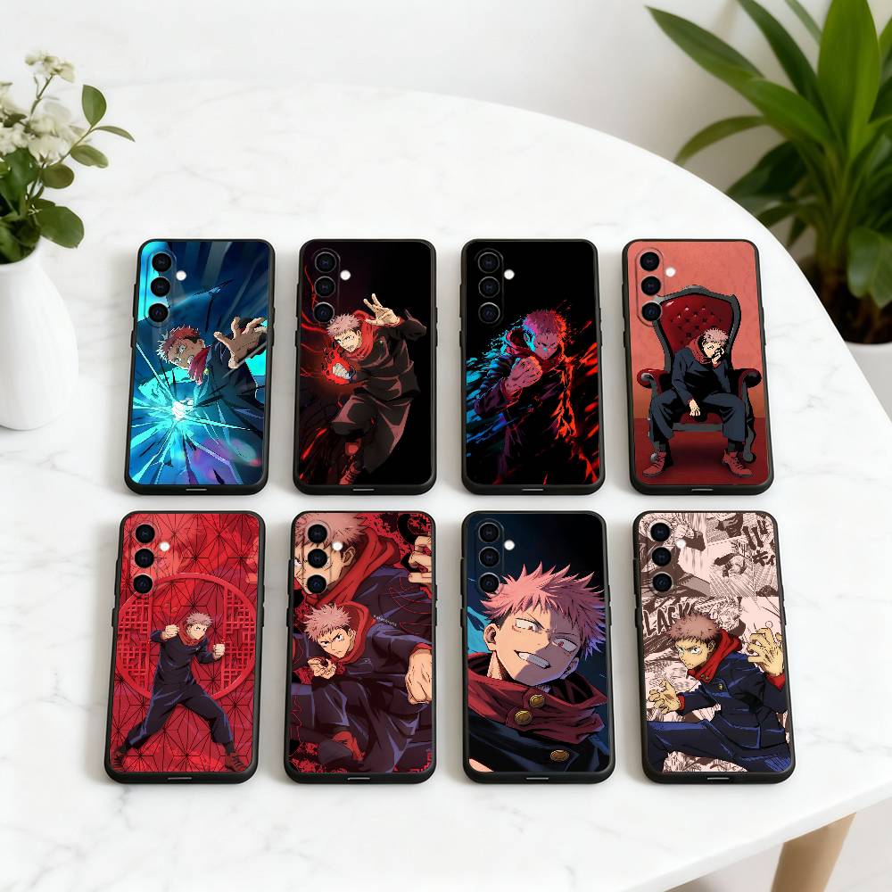 Jujut-su Y-Yuji I-Itadori-YI K-Kaisen Phone Case Black Silicone Soft For Samsung Galaxy A73,A72,A71,A70,A53,A52,A51