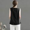 Women's Vintage Loose Fit Cotton Linen Blend Tank Top
