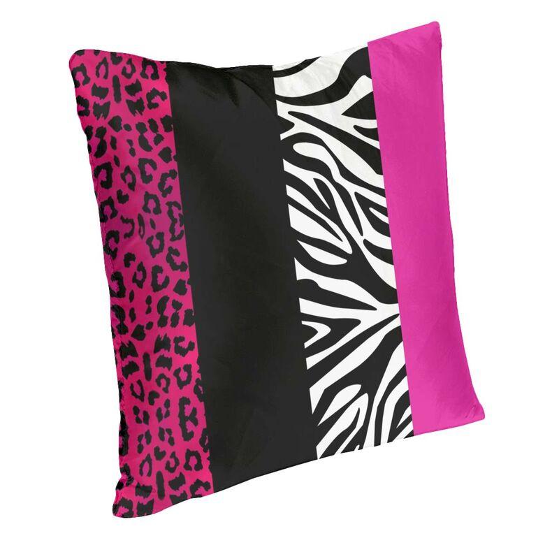 Hot Pink Zebra And Leopard Animal Print Stripes Cushion Covers 40x40 Polyester Throw Pillow Case for Sofa Car Square Pillowcase