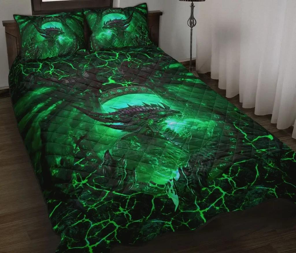 Dragon Printed Duvet Cover King Queen Western Magic Dragon Bedding Set Polyester Quilt Cover for Teen Adults