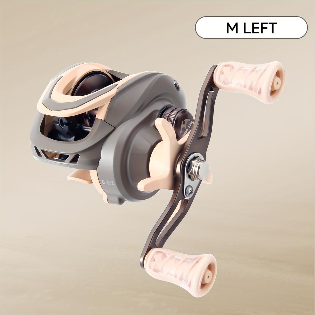 Portable Long-distance Casting Baitcasting Reel with 6.3:1 Speed Ratio Anti-splatter Line Micro-fishing Reel and 3+1 Bearing Clearance Reel Lure Reel