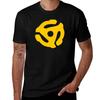 Gold 45 Vinyl Record Symbol TShirt Summer Print Short Sleeve Tee