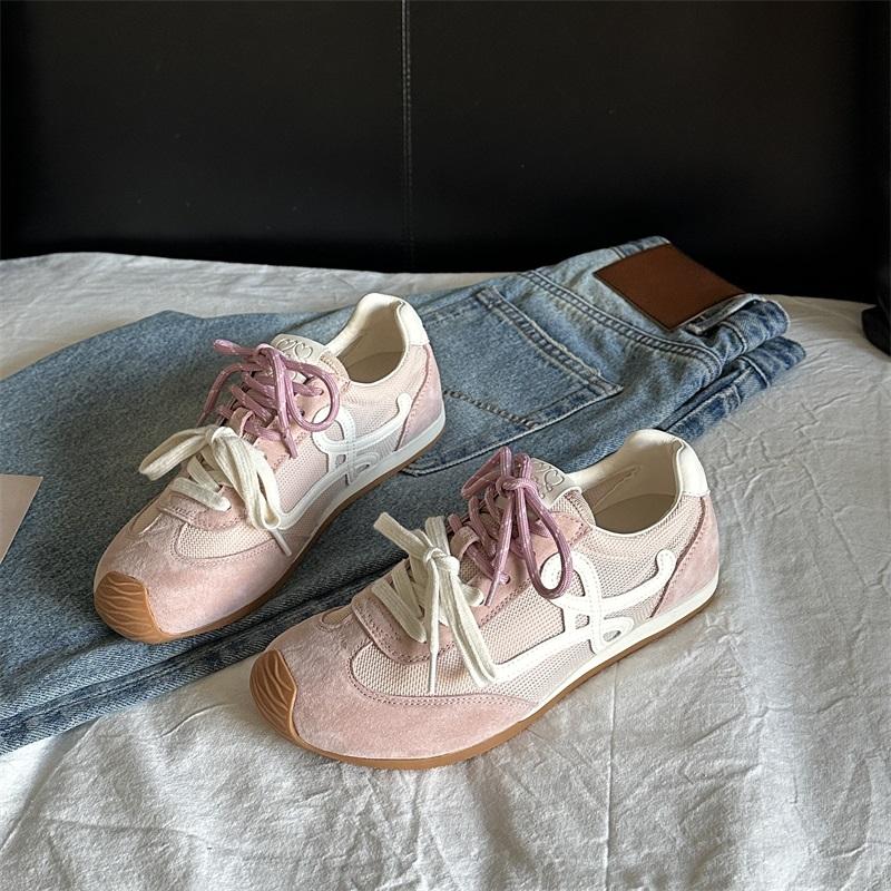 

Inner height increase mesh breathable pink German training shoes women s 2025 spring and summer new soft-soled retro sports and leisure Forrest G 40 розовый