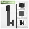 2Pcs Soft Cushion Towels Hooks Up To 10mm Thick Robe Hanger Widened Glass Door Hanger  Bathroom