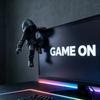 Creative Climbing Ninja Statue 3D Printed Ninja Ornaments Novelty Monitor Top Decor  Gaming Room