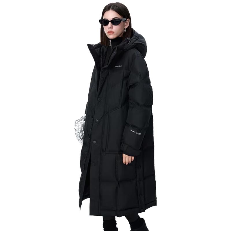 Jin Yujie Unisex Hooded Long Puffer Down Jacket
