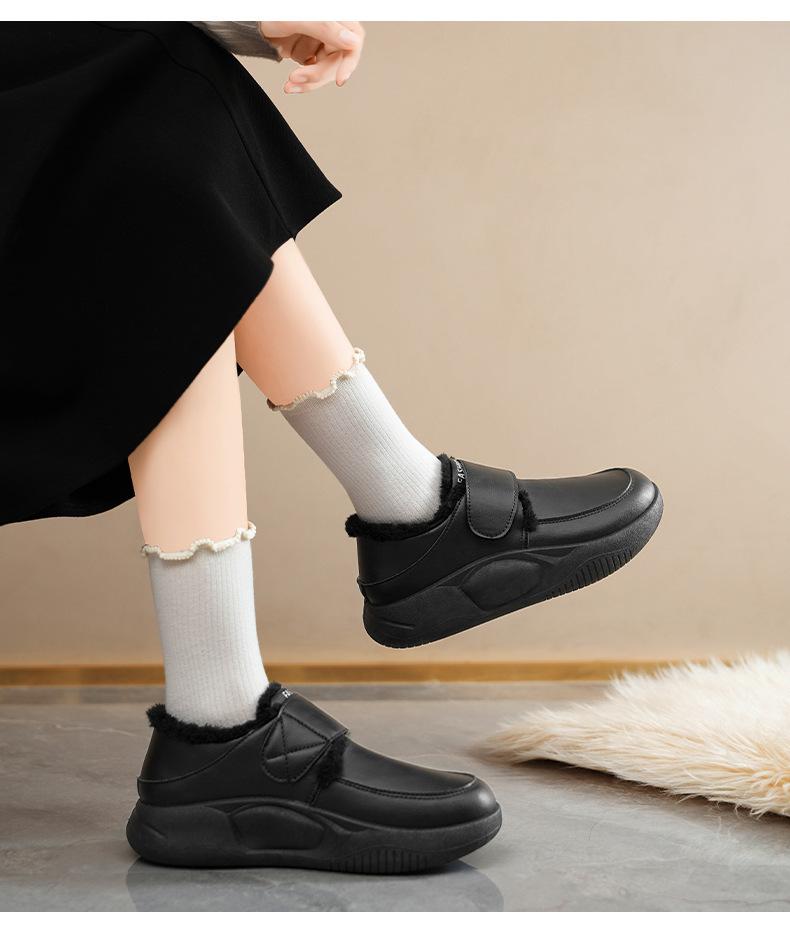 Women's Waterproof Velvet-Lined Snow Boots, 2025 Autumn/Winter Collection, Warm Large Size Cotton Shoes.