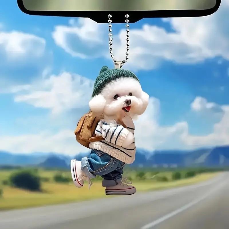New 2D Acrylic Dog Keychain, Cute And Cool Bag, Car Rearview Mirror Pendant, Pet Hospital, And Exquisite Little Gift For Parties