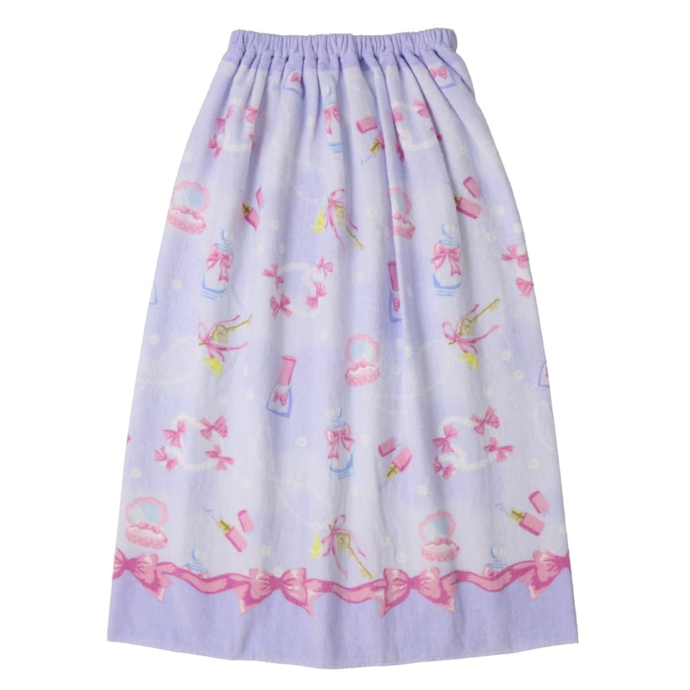 252008/Rap Towel 80cm Cosmetic Pattern Lavender