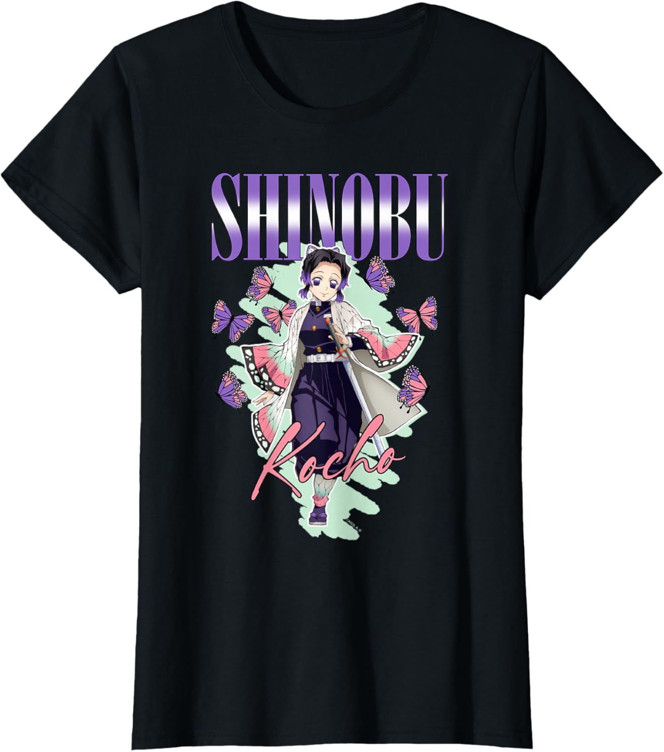 Kimetsu no Yaiba Shinobu Kocho Swift Butterfly TShirt S