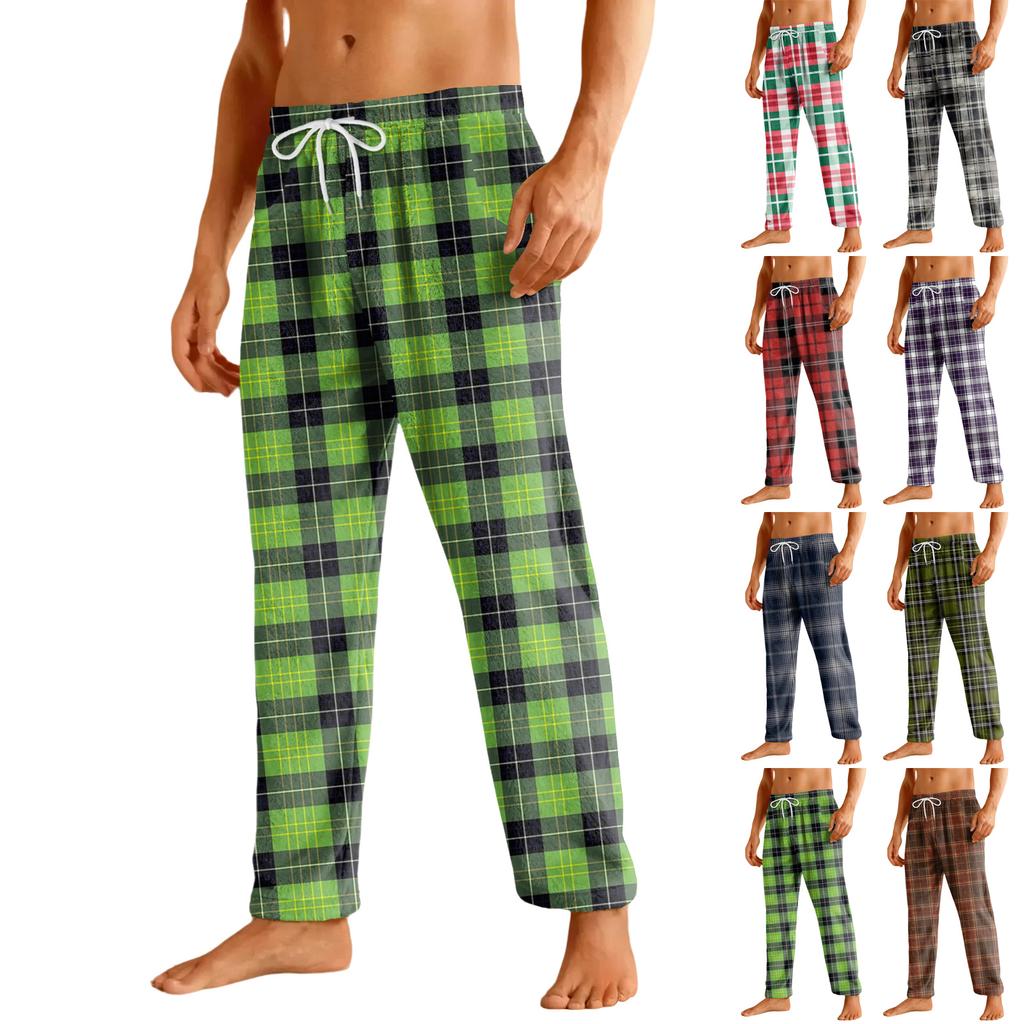 Men's Home Soft Pajama Pants Drawstring With Pockets Casual Sports Pants
