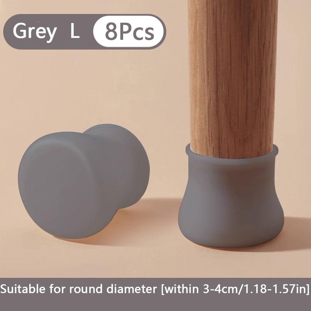 8Pcs Silicone Desk Chair Foot Covers Non-slip Furniture Leg Pad Chair Leg Cap  Furniture Table Feet