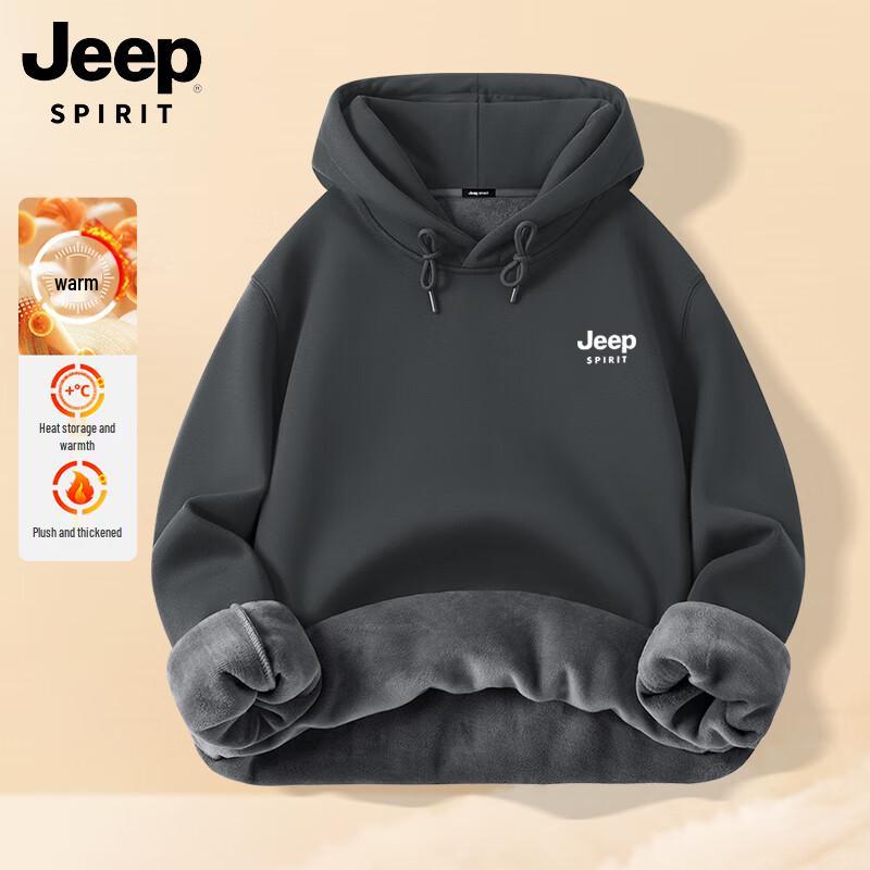 

JEEP SPIRIT Men s Hooded Fleece Sweatshirt L