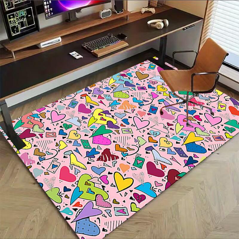 1PC Hearts Hearts Extra Large Non-Slip Floor carpet, Office, family, bedroom, Studio - Large Area RugJ0345