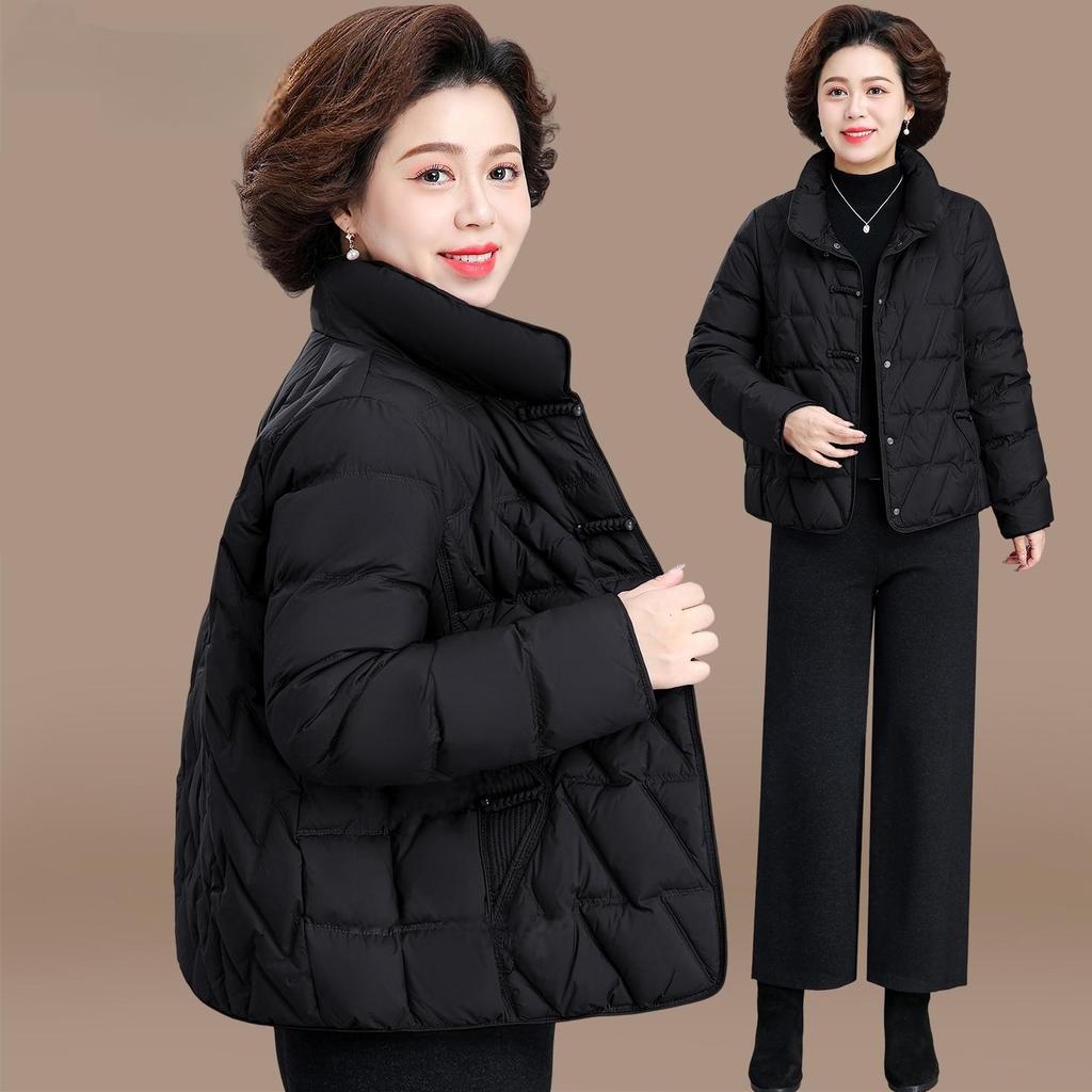 Hengyuanxiang Women's Red Winter 2025 Cotton Padded Jacket for Middle-aged and Elderly