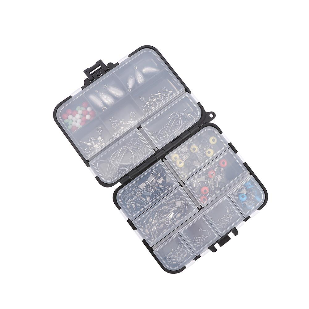 Accessories Snaps Sinker Bead Swivels Jig Hook Fishing Tackle Boxes Tackle 160pcs Kit Fishing Tool
