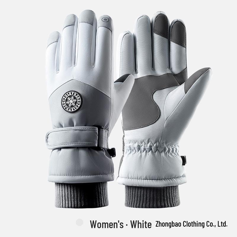Men's Winter Ski Gloves: Warm, Water-Repellent, Touchscreen-Compatible, Fleece-Lined for Outdoor Sports, Climbing, and Cycling