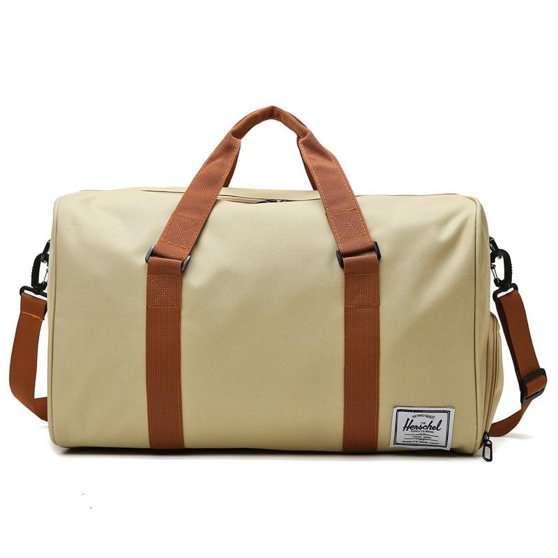 The new Korean version of the portable travel bag is a simple multi-functional duffel bag, dry and wet separation sports fitness bag.