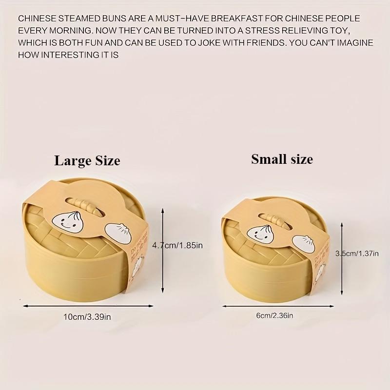 Simulation Dumpling With Food Steamer Anti Stress Squishy Fidget Toys Soft Dough Ball Sensory Squeeze Toy For Office Classroom