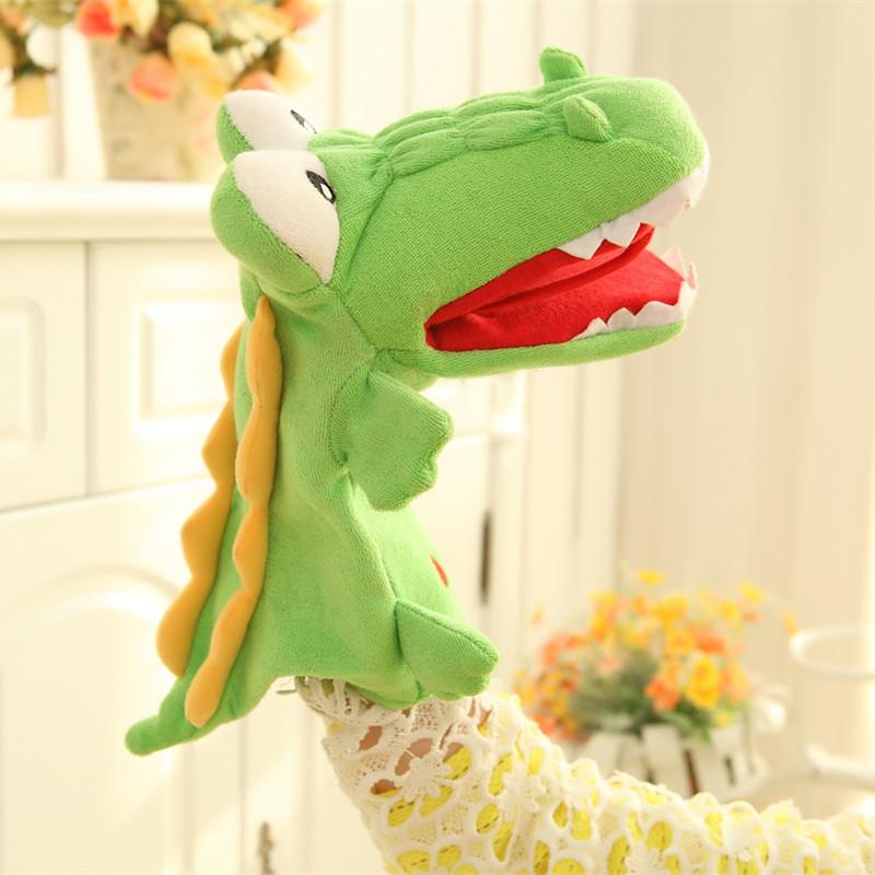 Cute Plush Hand Puppets for Kids - Dinosaur T-Rex Whale Crocodile Glove Toy Dolls Multi-Style