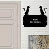 1 Stück personalisiertes Katzen-Metallschild Hausnummernschild Innen Außen Tür Garten Rasen Dekoration