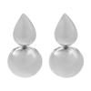 2026 New Vintage Glossy Waterdrop Shaped Stud Earrings for Women Ladies Simplicity Oval Metal Earrings Party Jewelry Accessories