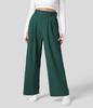 Women's High Waist Pleated Wide Leg Dress Pants Solid Color Office Business Trousers With Side Pockets
