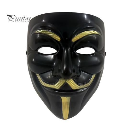Unique Halloween Accessory Man Face Mask, Adjustable Elastic Strap Costume Full Stylish Festival Mask Anonymous Guy for Hip Hop Dance Parties Cosplay